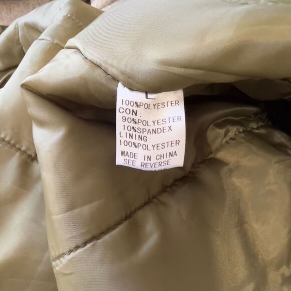 Wishlist women green long  zipper bomber  jacket  goth chic anime size L preppy - Picture 4 of 16